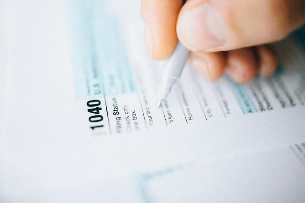 a person filing tax documents